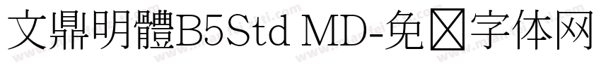 文鼎明體B5Std MD字体转换